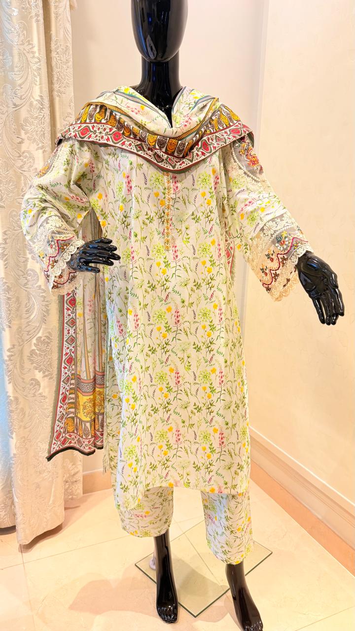 Embroidered Lawn Suit