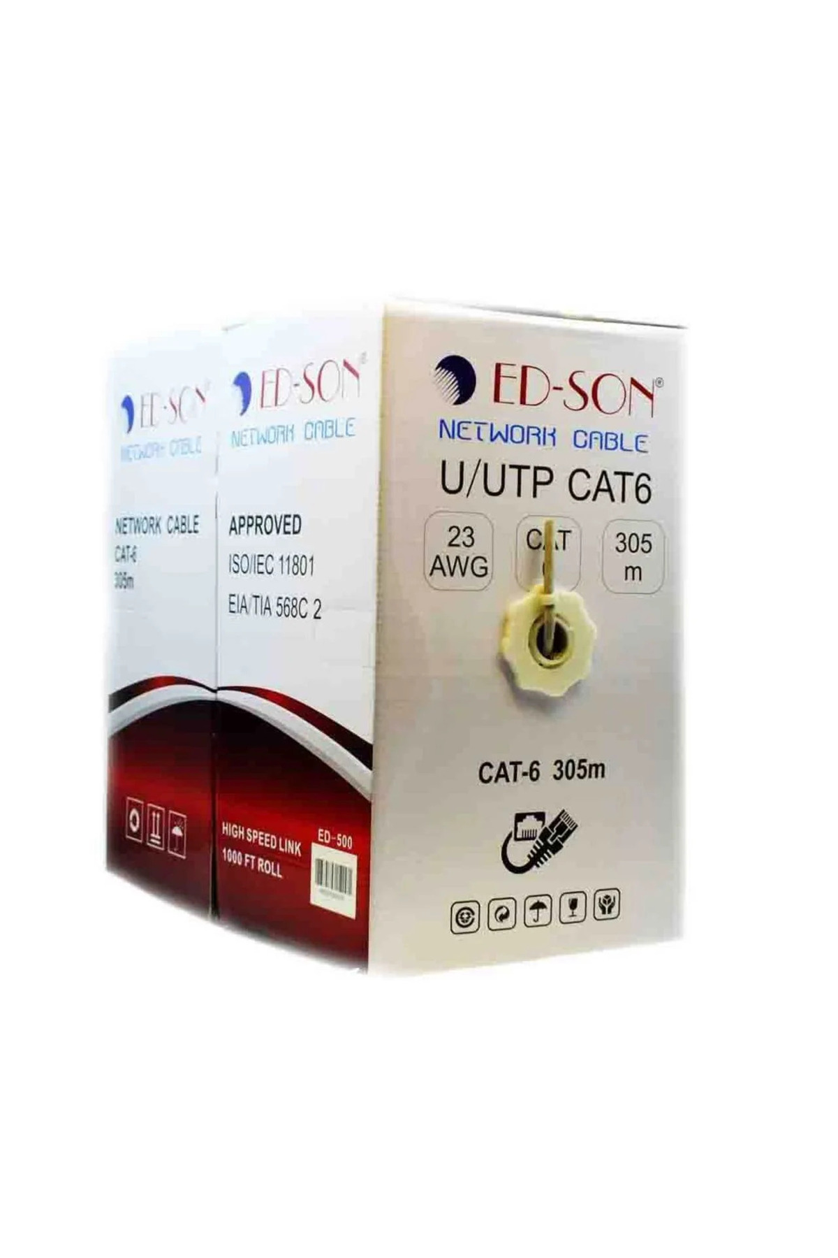 CAT6 CCA,U-UTP ETHERNET 23AWG İNTERNET KABLOSU-305M
