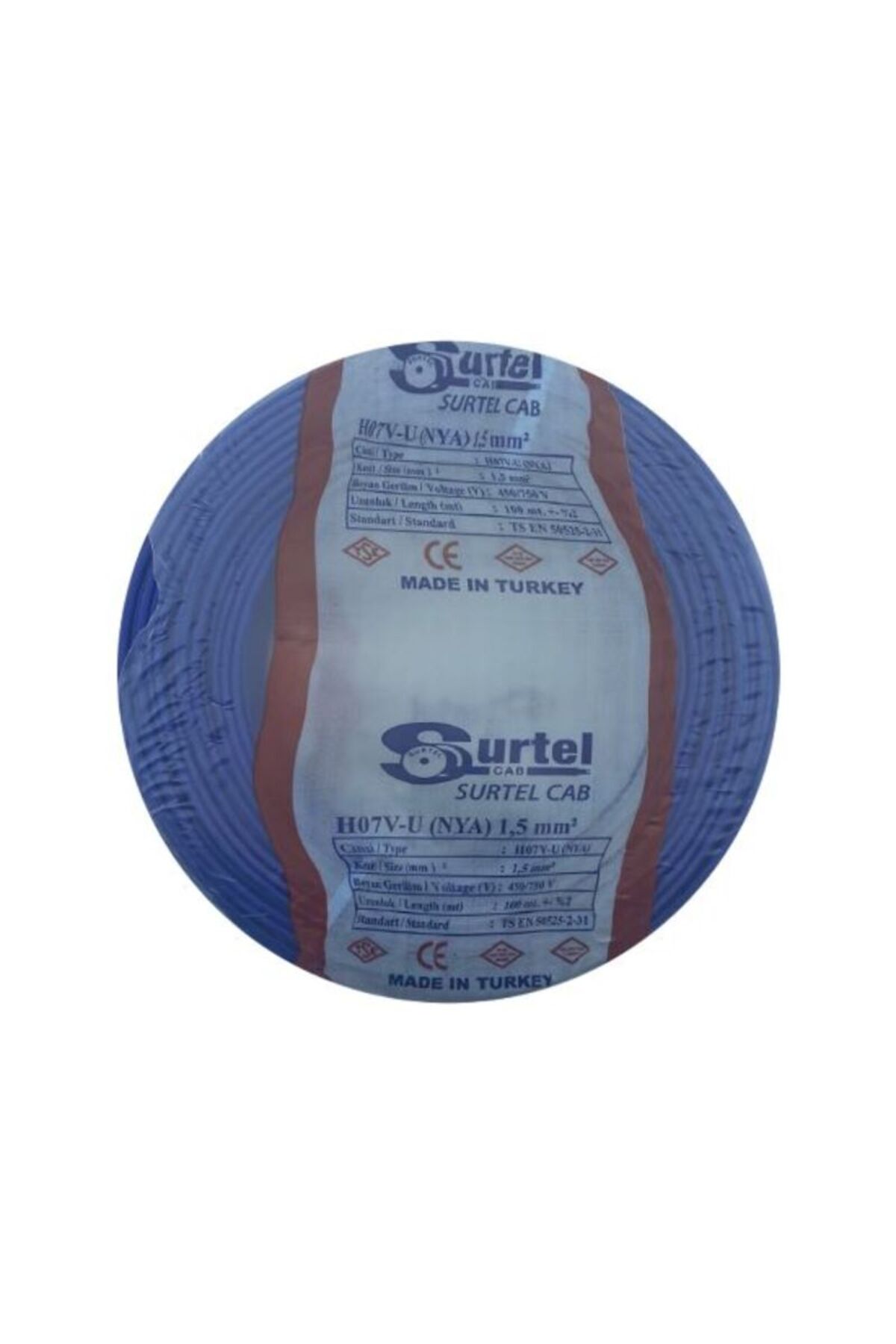 Surtel 1,5 NYA Kablo (MAVİ).....TAM BAKIR 100M.