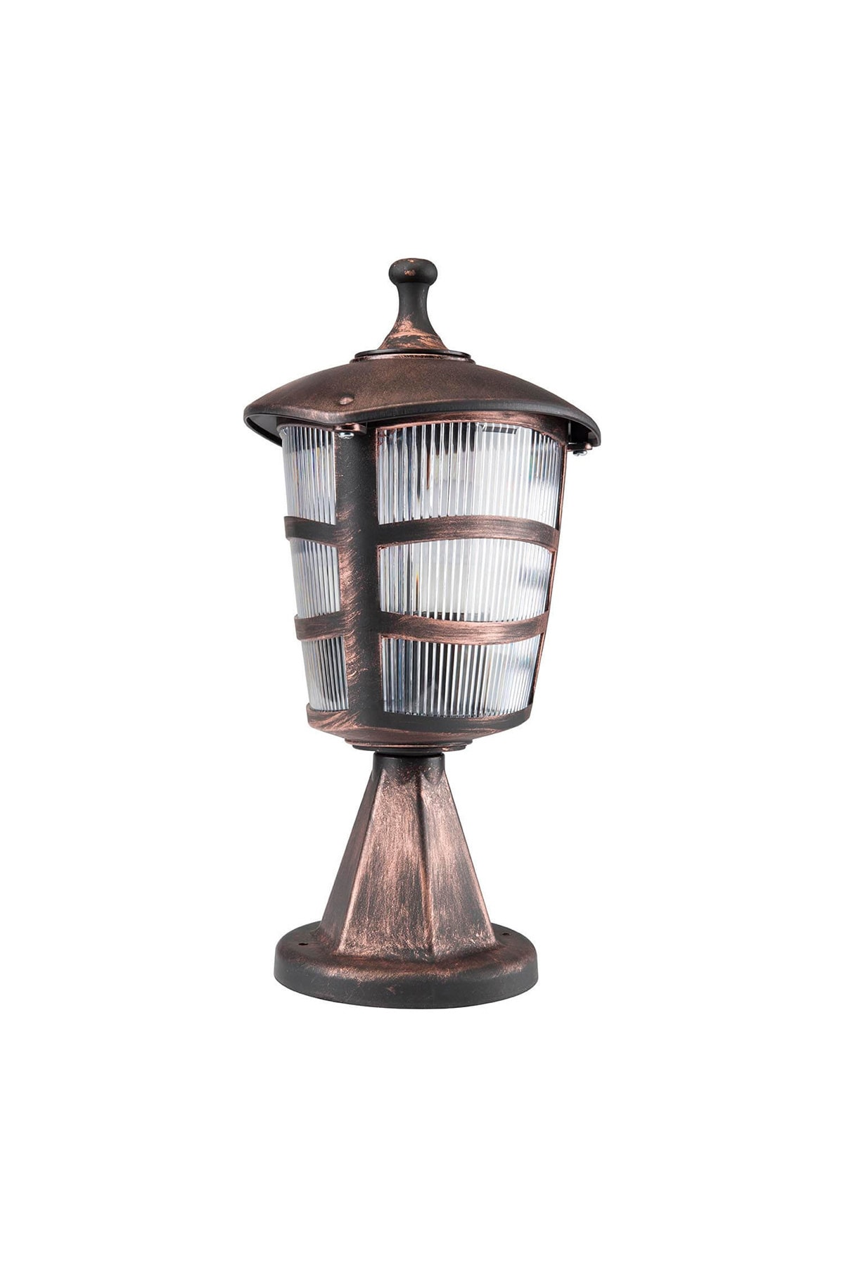 Dekoratif Optik Üçgen Bakır desenli Set Üstü Armatür Aplik 20cm X 39cm