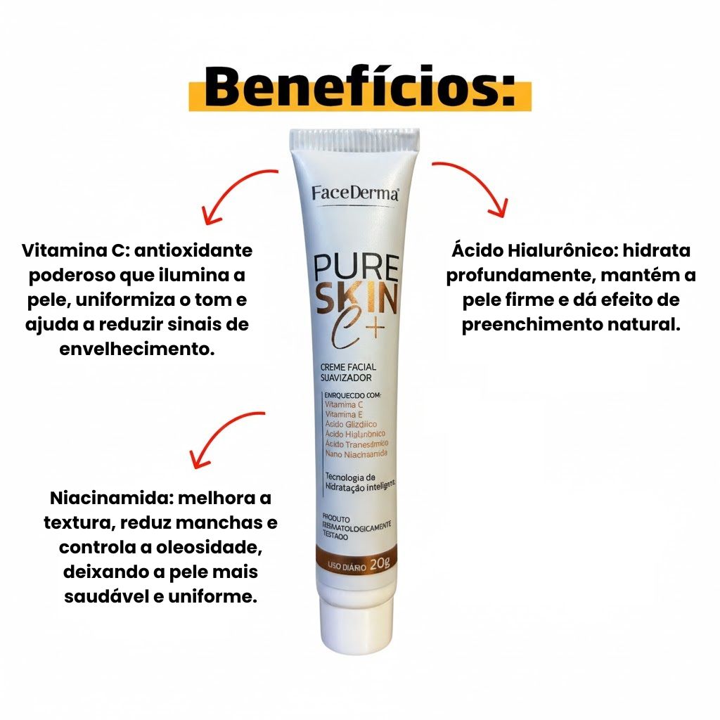 Creme Clareador Remove Manchas PureSkin C+ 20ml 