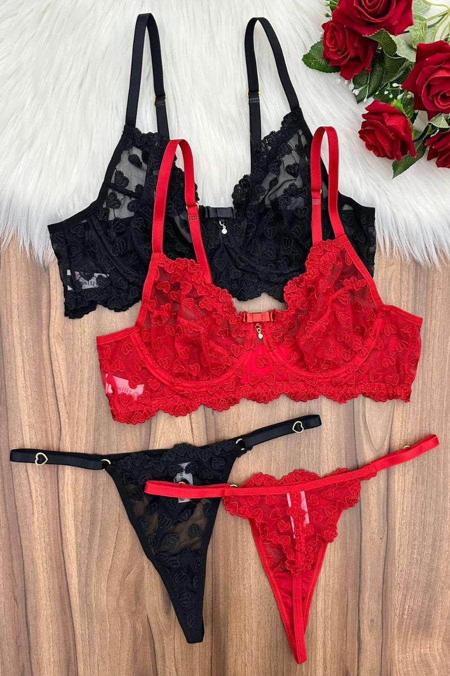 Conjunto de lingerie rendada
