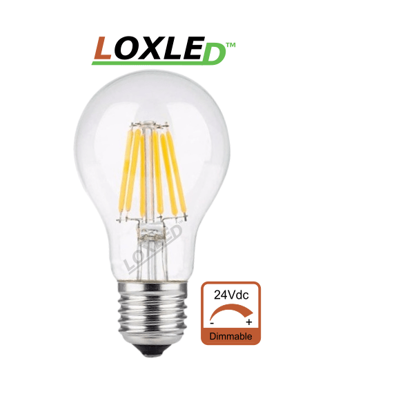Ampoule LED E27 24V dimmable 6W A60 - 3000°K