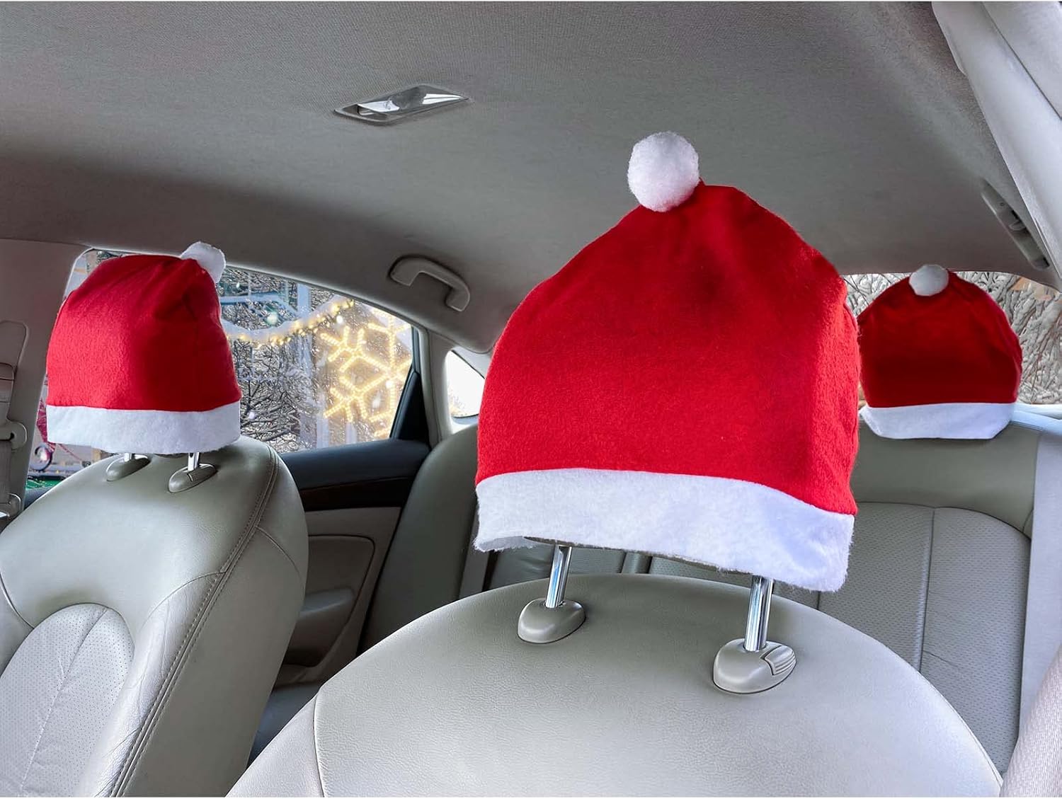 Santa Claus hat car seat headrest