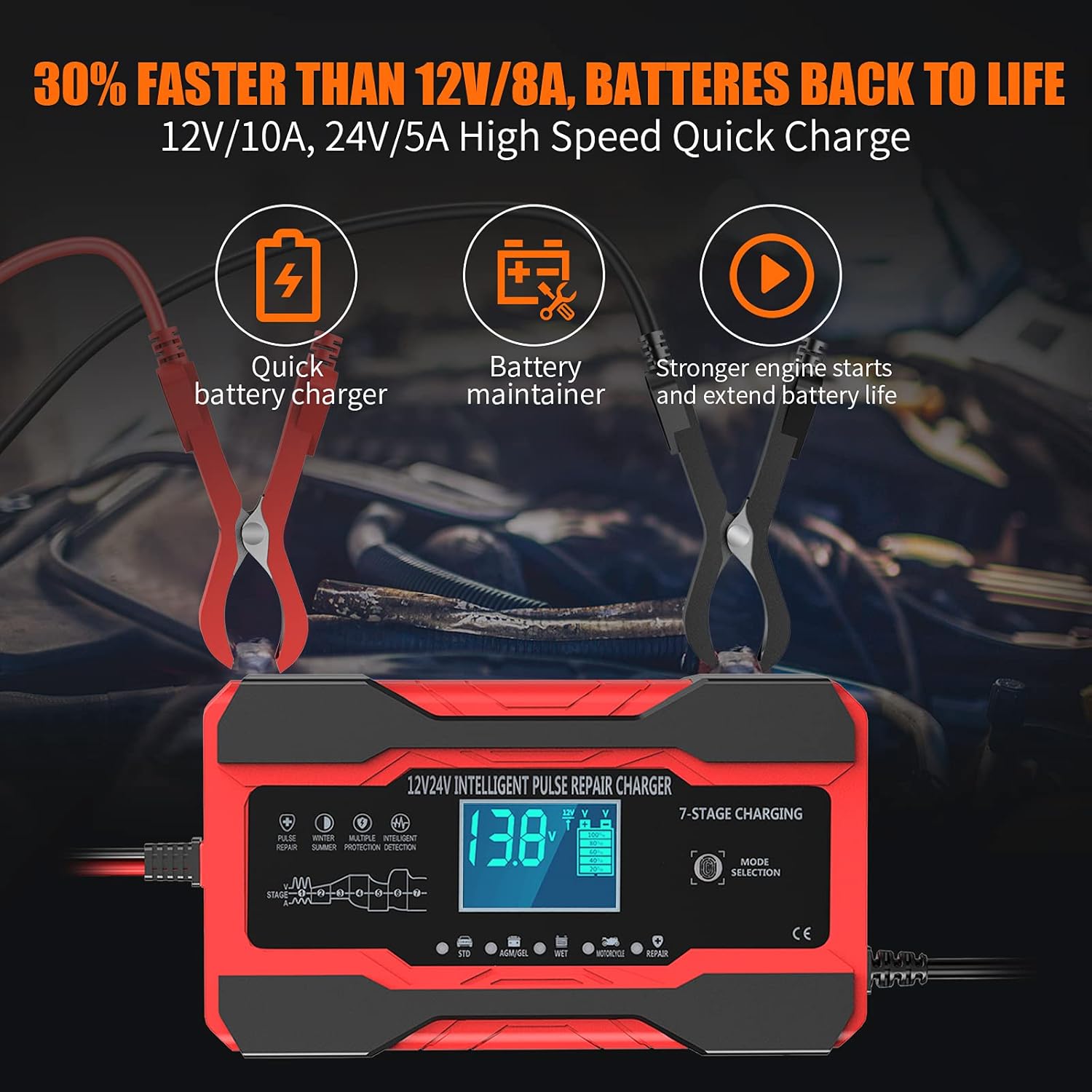 Battery Charger 10-Amp 12V