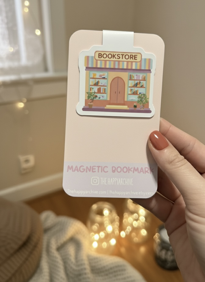 Magnetic Bookmark | Cute Bookstore Gift for Readers | Stationery Lover Accessory