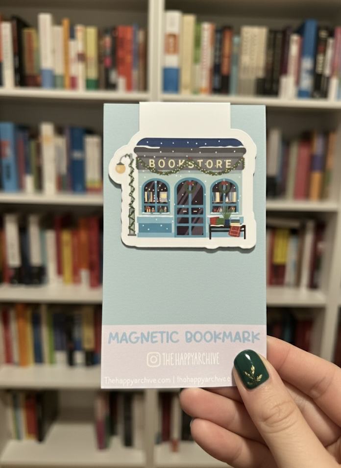 Holiday Magnetic Bookmark | Christmas Bookstore Gift for Book Lovers