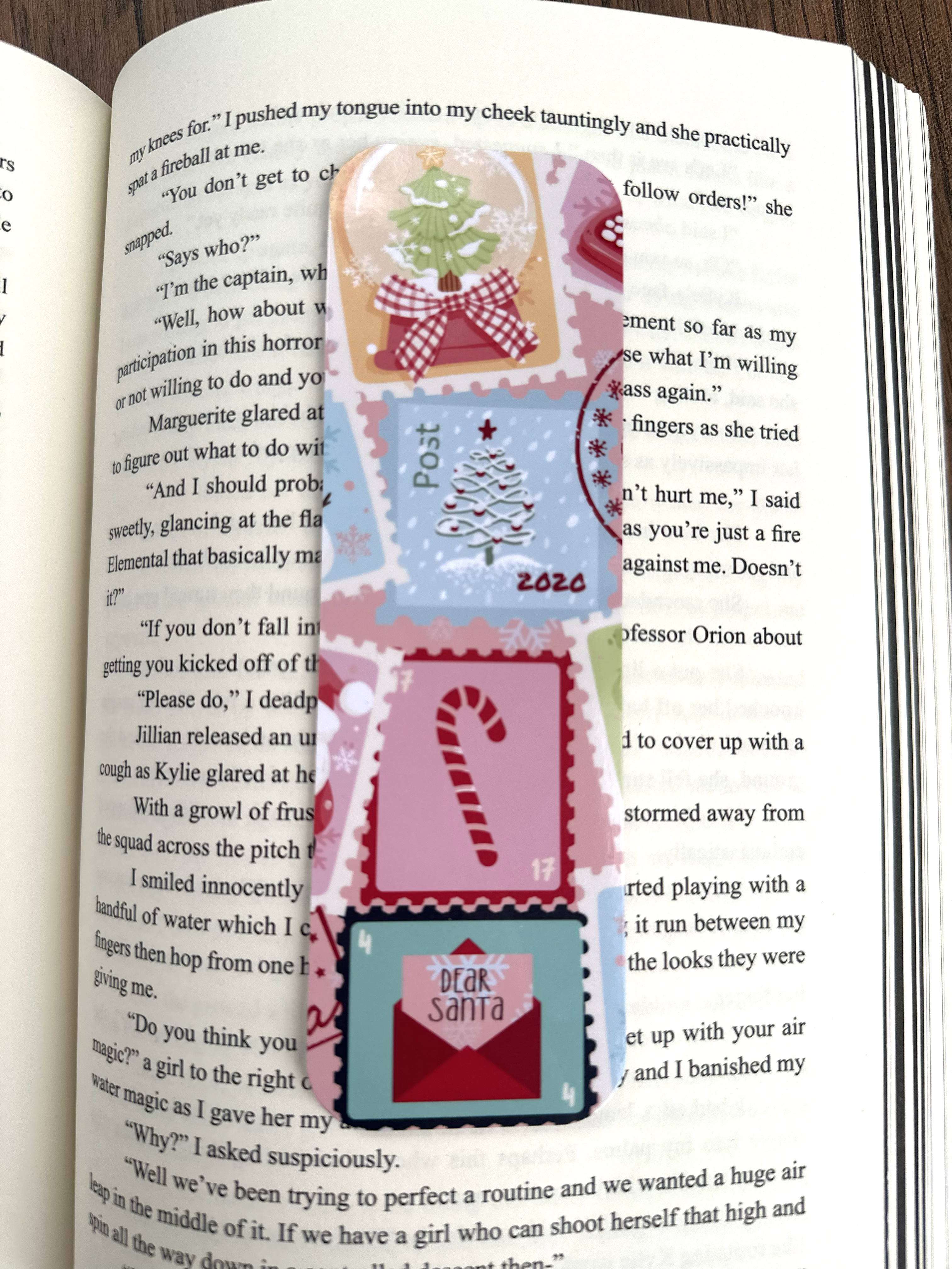 Holiday Postage Stamp Bookmarks – Set of 3 Christmas Bookmarks, Festive Reading Accessories, Cute Book Lover Gift