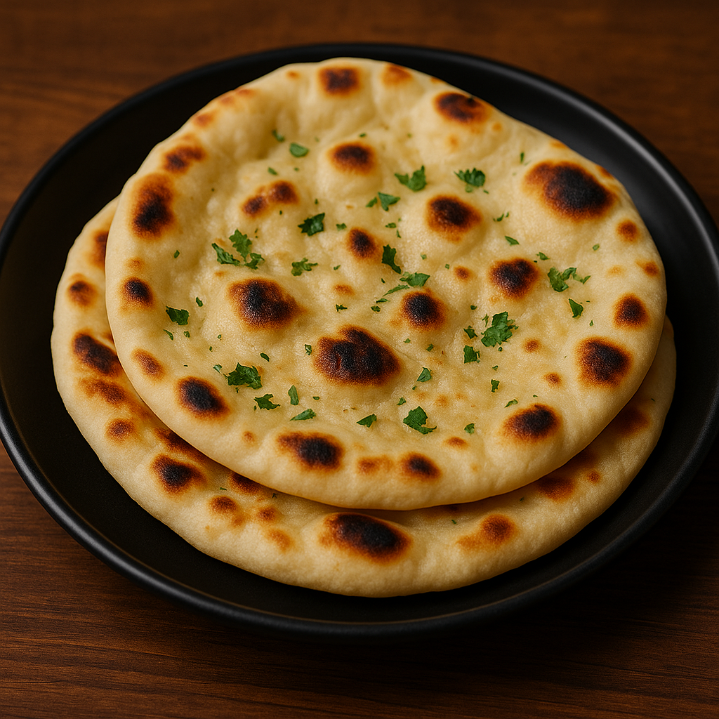 Naan fait maison avec dips de salade