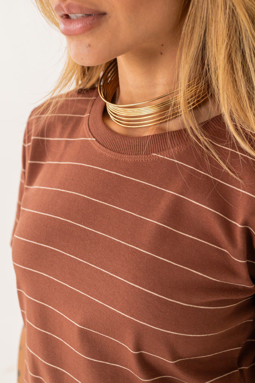 Tshirt Duna Marrom Cynnamom