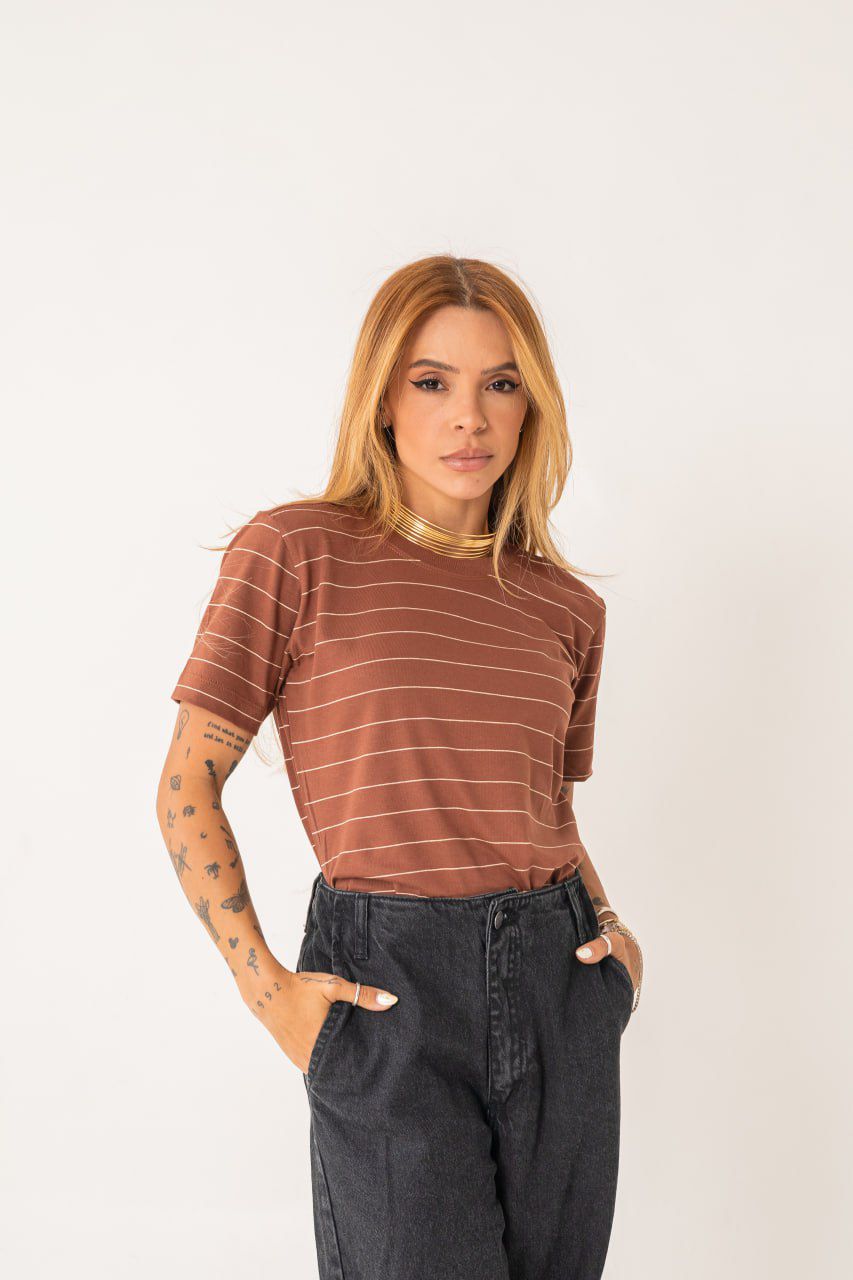 Tshirt Duna Marrom Cynnamom