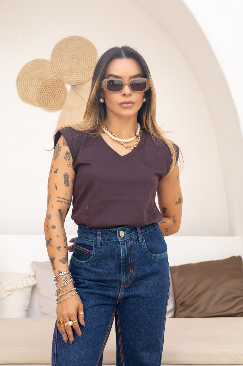 Tshirt Gola V Muscle marrom ebony