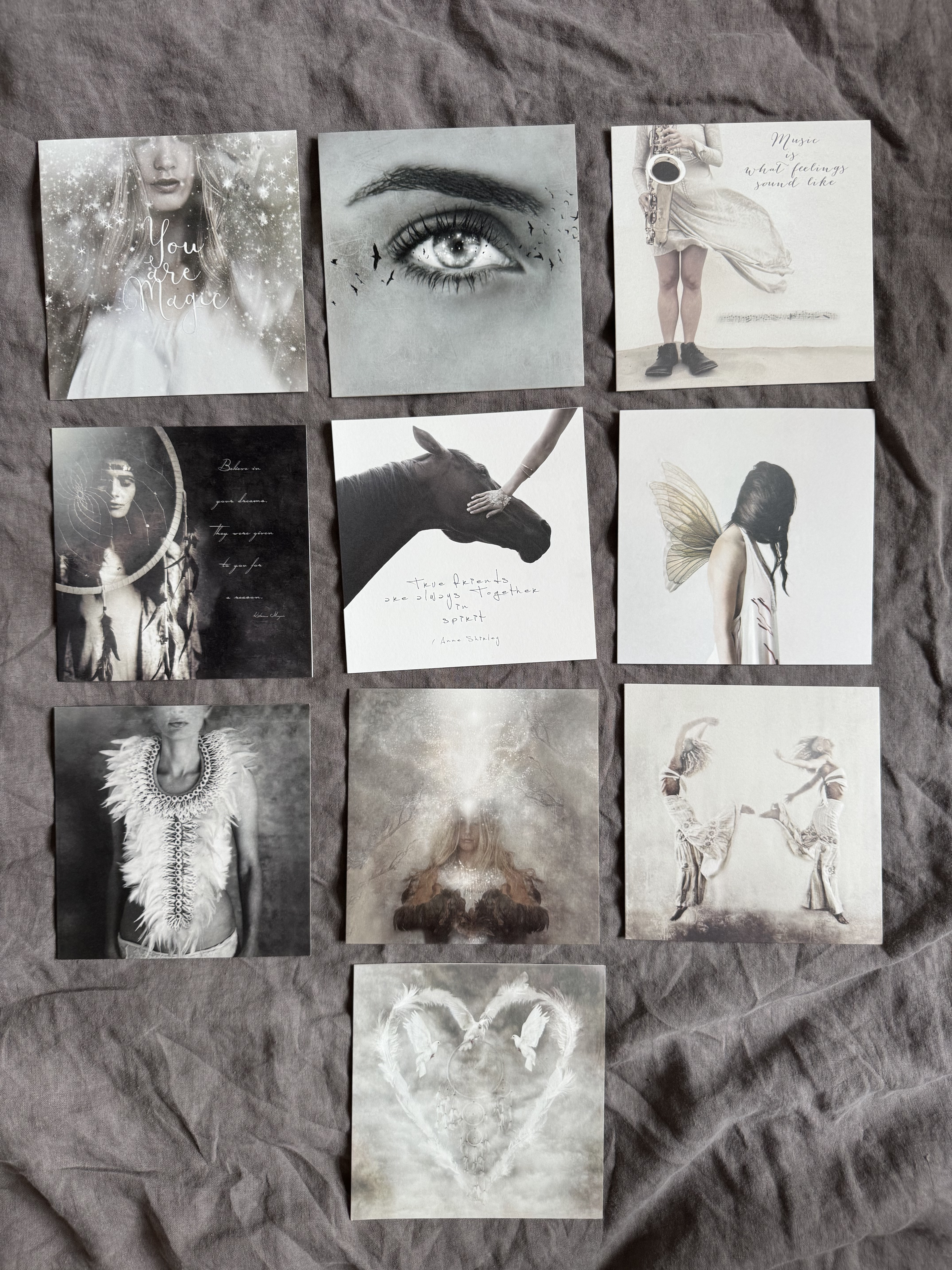 10 pack dubbla kort med kuvert  - Boho spirit