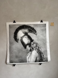 Äldre Love Warriors print Tyvek använt skick 100x100 cm - Limited - Förmodligen slutsålt