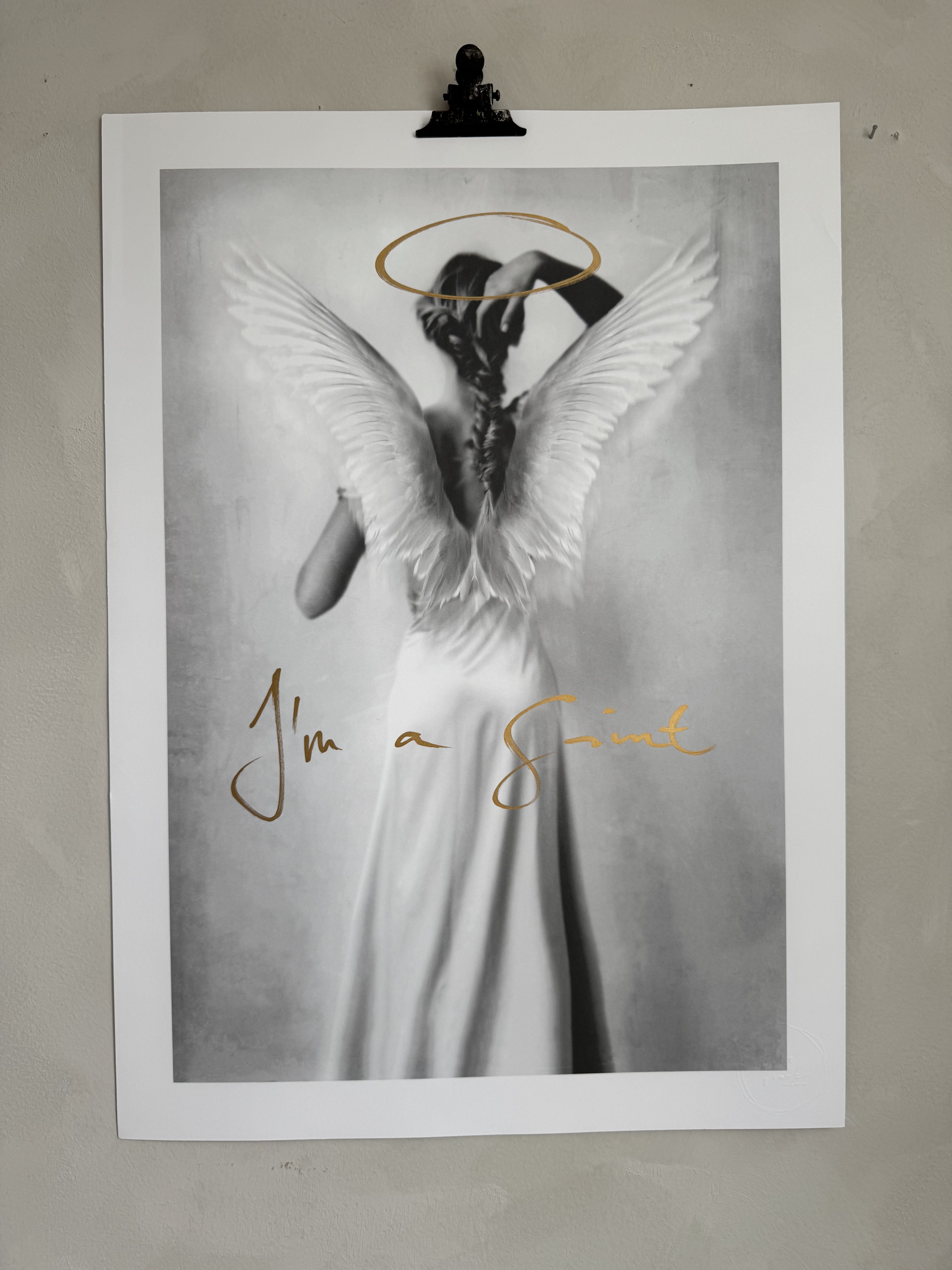 Im a saint med målat guld  50x70 