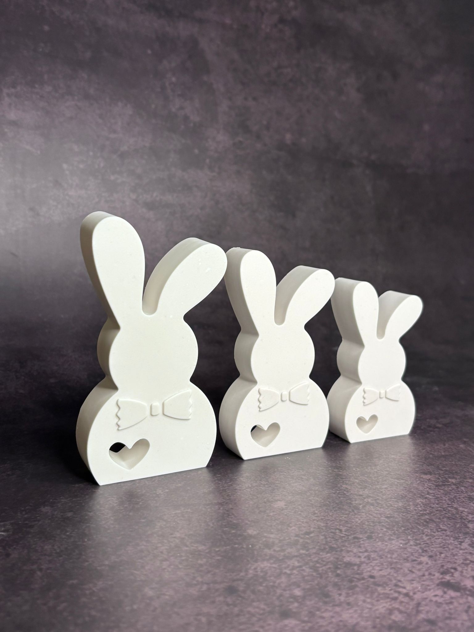 3er Set Osterhasen mit Herz