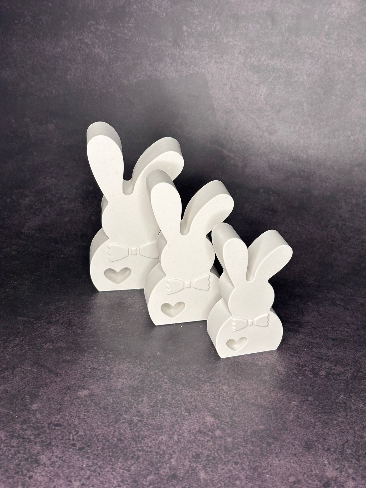 3er Set Osterhasen mit Herz