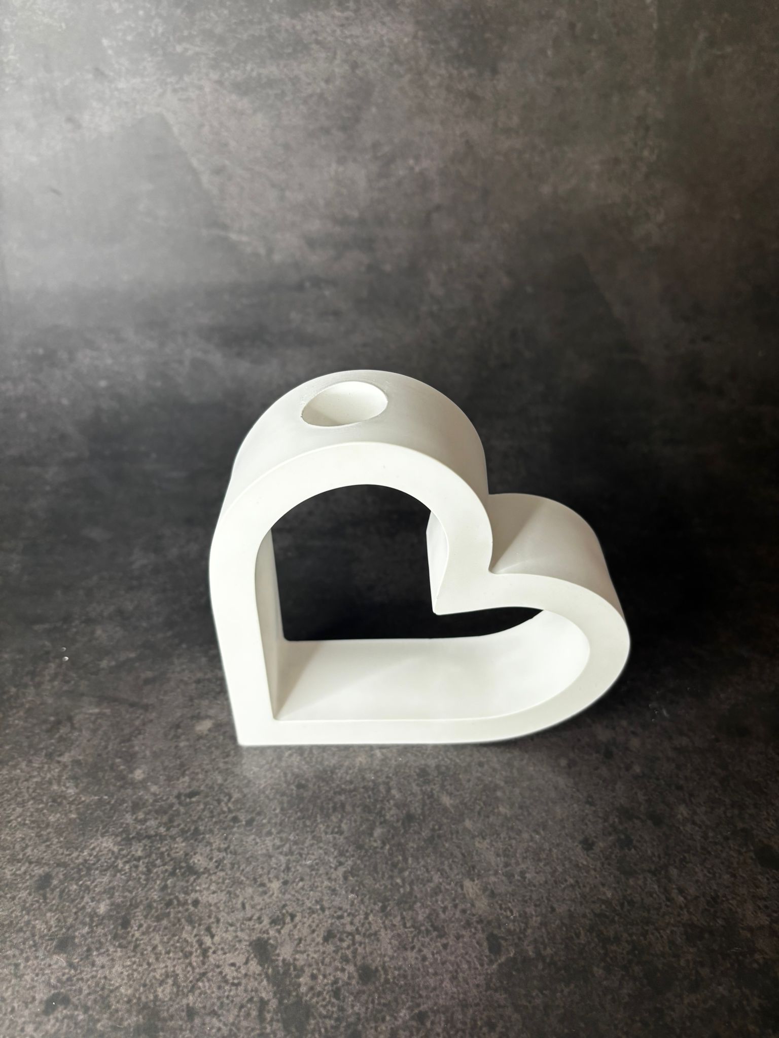 Herz mit Taufkerzen Halterung