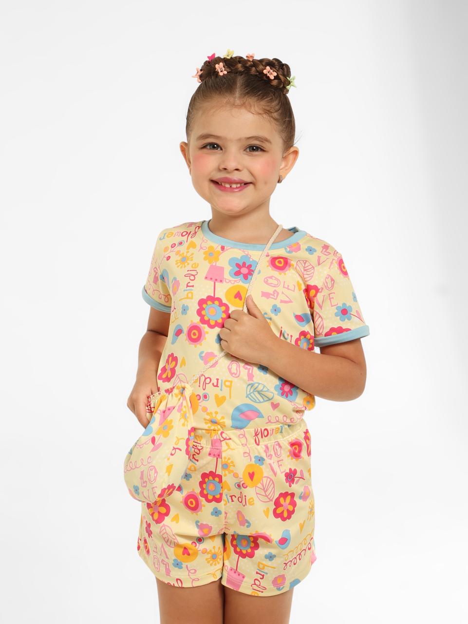 Kids' Strawberry Print Romper