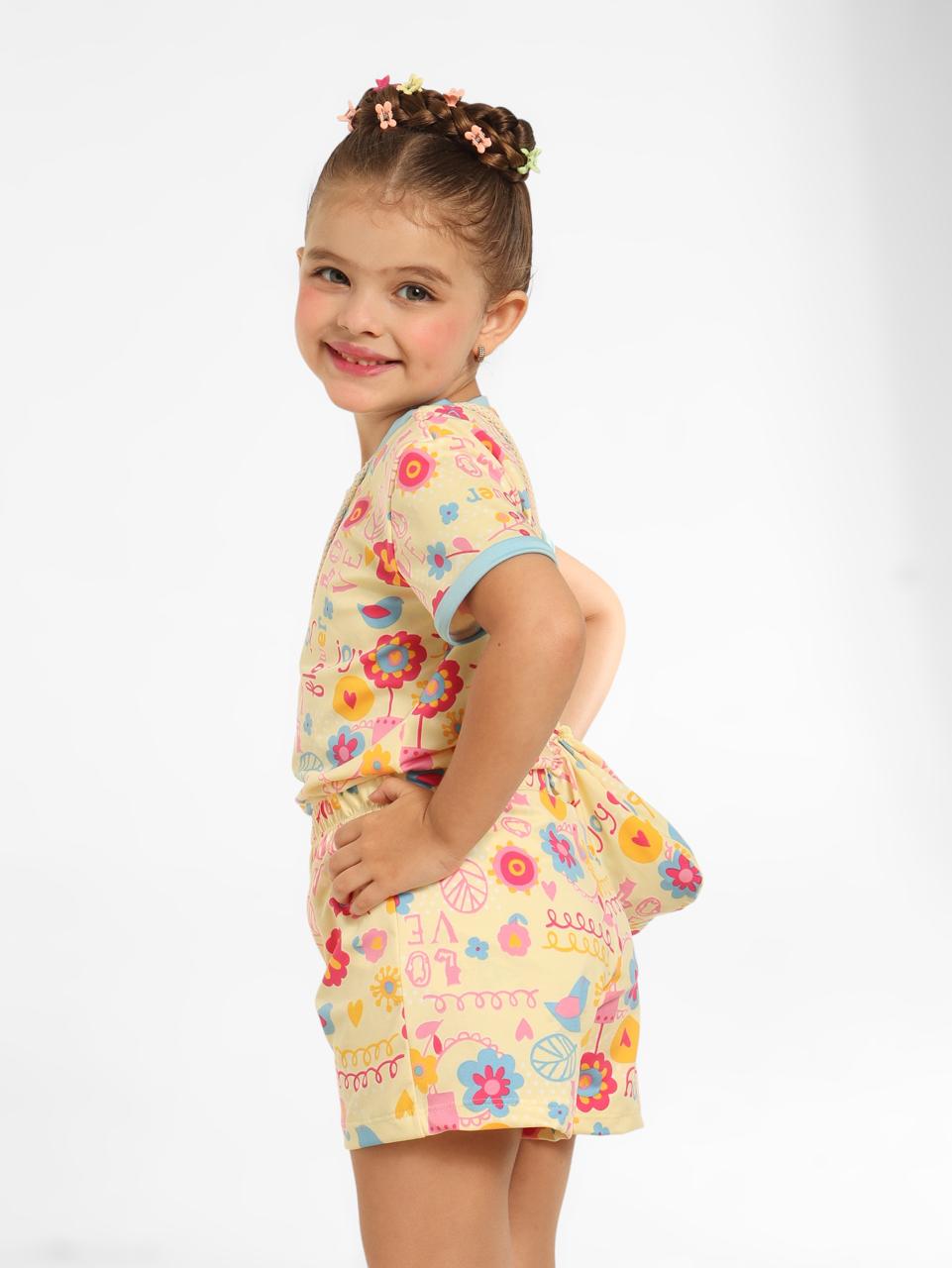 Kids' Strawberry Print Romper