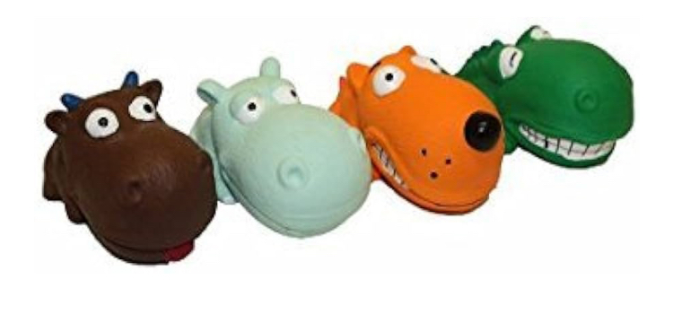 Set of Animal Head Rubber Toys