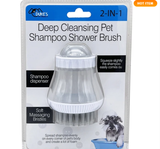 Deep Cleansing Pet Shampoo Shower Brush