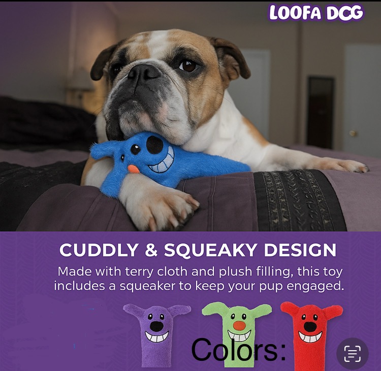 Loofa Dog Plush Toy