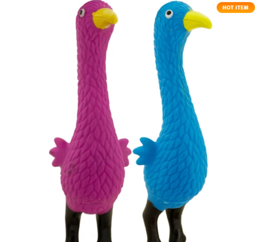 Squeaky Rubber Chicken Dog Toy 2 Pack