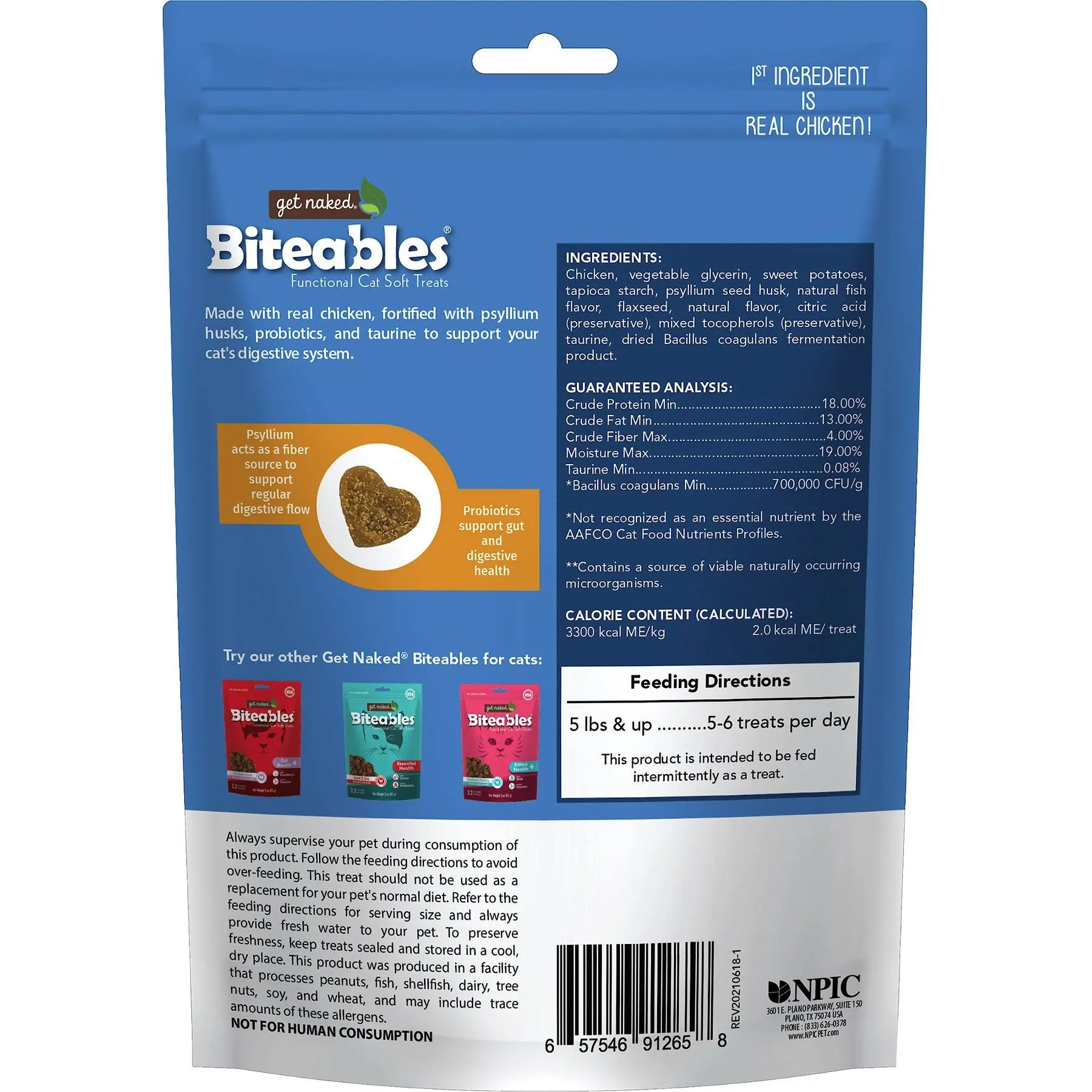 Get Naked Biteables Functional Cat Soft Treats