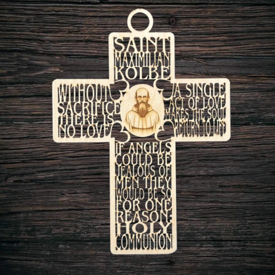 Maximilian Kolbe Cut Out Cross