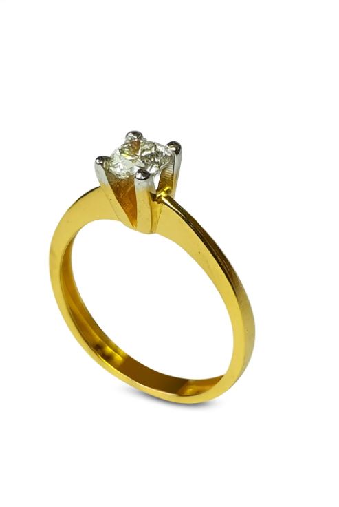 Gold Solitaire Diamond Ring   SKUZGS-51214793