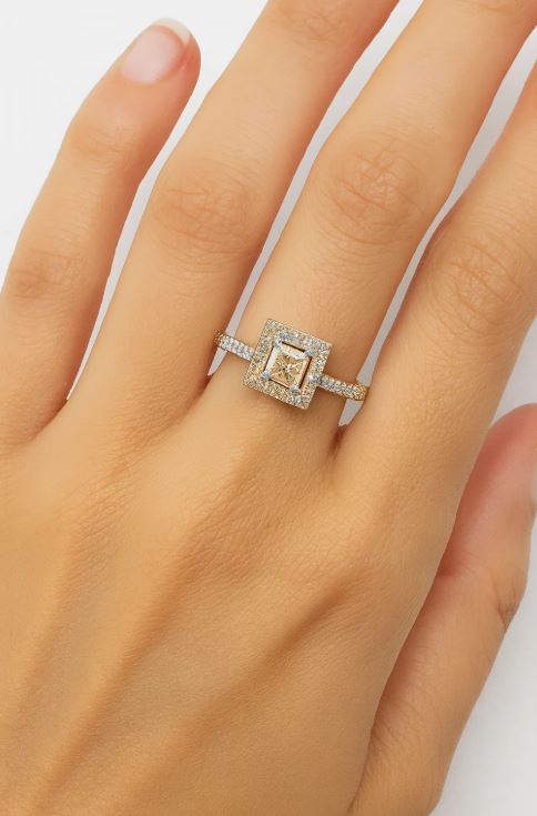 Square Halo Diamond Ring SKUZGS-51214794