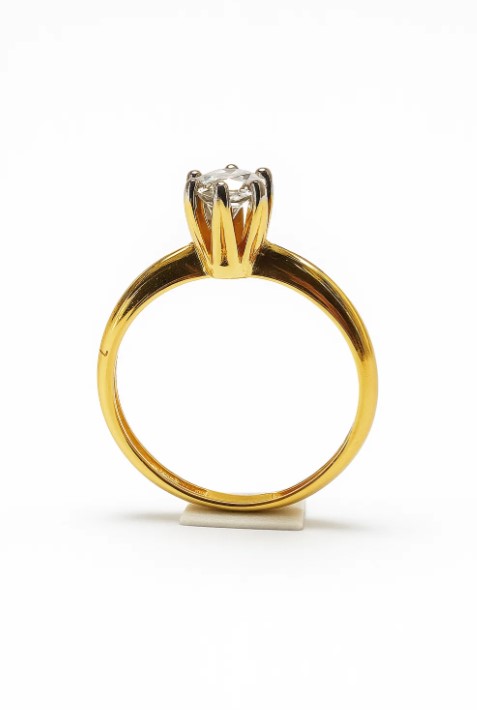 Gold Diamond Solitaire Ring SKUZGS-51214789