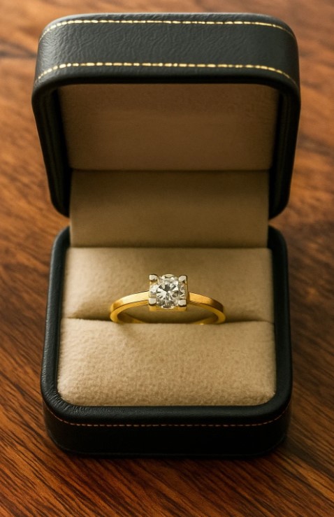 Gold Solitaire Diamond Ring SKUZGS-51214788