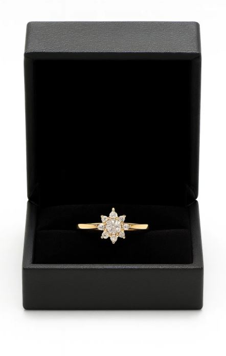 Gold Diamond Flower Ring SKUZGS-51214790