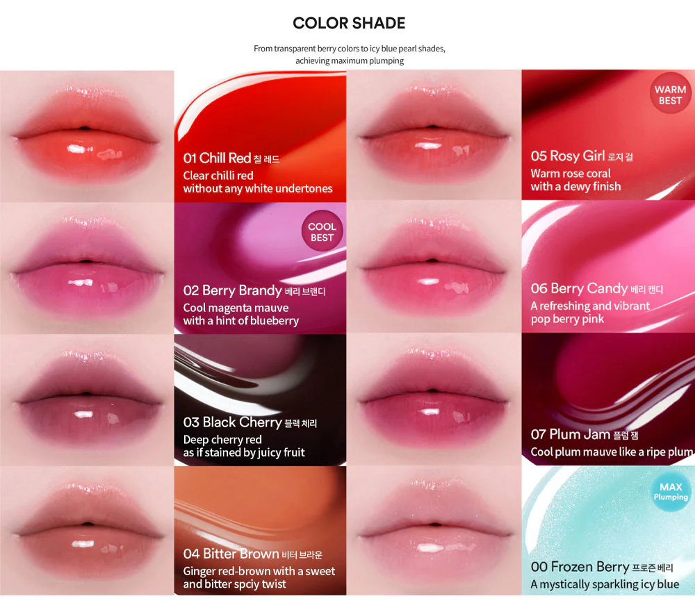 Tocobo - Juicy Berry Plumping Lip Oil Glam Max : 05 Rosy Girl