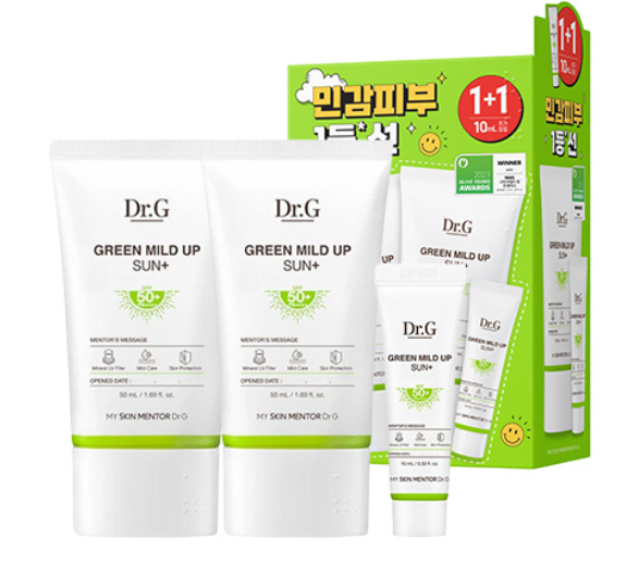 Dr G - Green Mild Up Sun + SPF50+ PA++++ 50ml (2ea) + 10ml