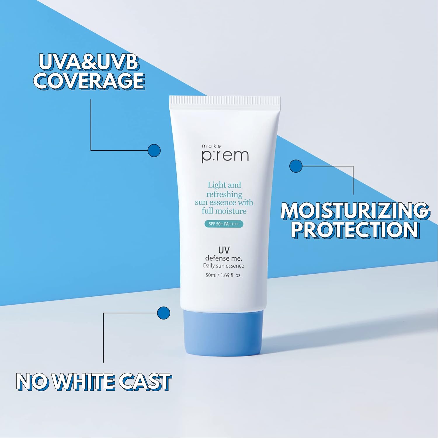 Make Prem - UV Defense Me. Daily Sun Essence SPF50+ PA++++ - 50ml