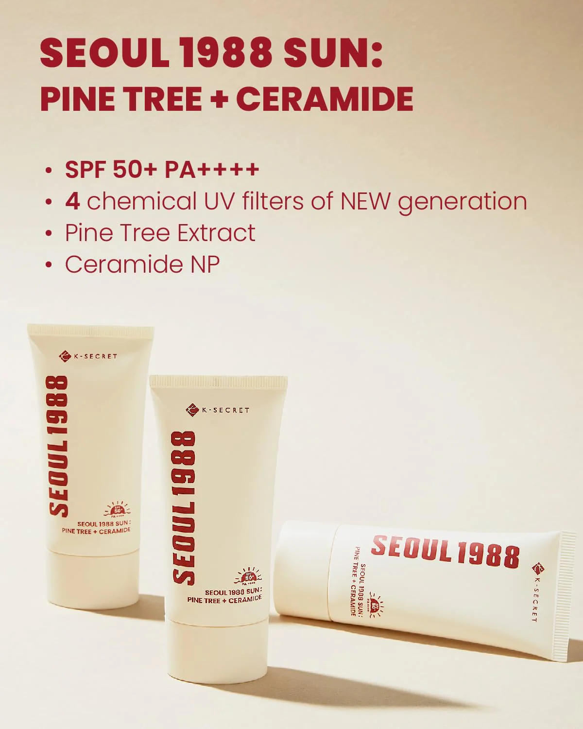 Ksecret - SEOUL 1988 Sun : Pine Tree + Ceramide SPF50+ PA++++ - 50ml