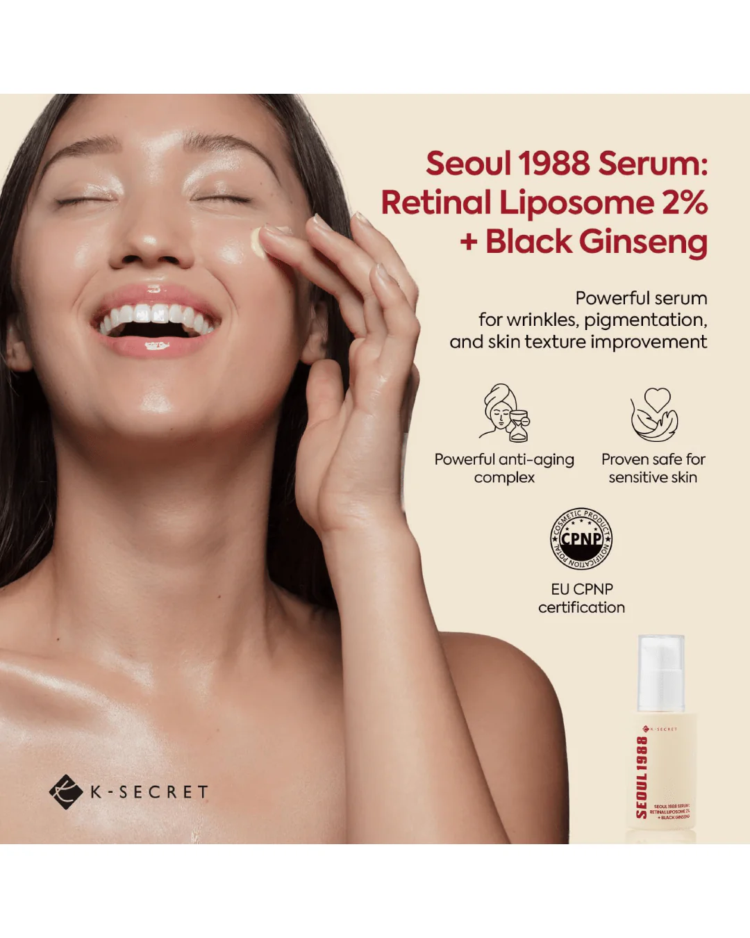 Ksecret - SEOUL 1988 Serum : Retinal Liposome 2% + Black Ginseng