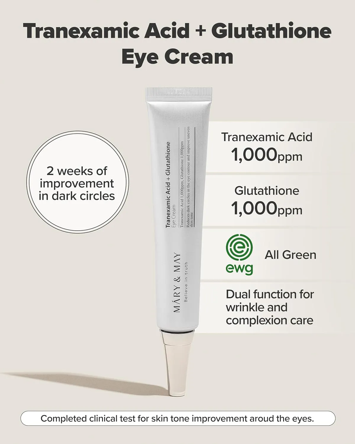 Mary&May - Tranexamic Acid+Glutathione Eye Cream 30g