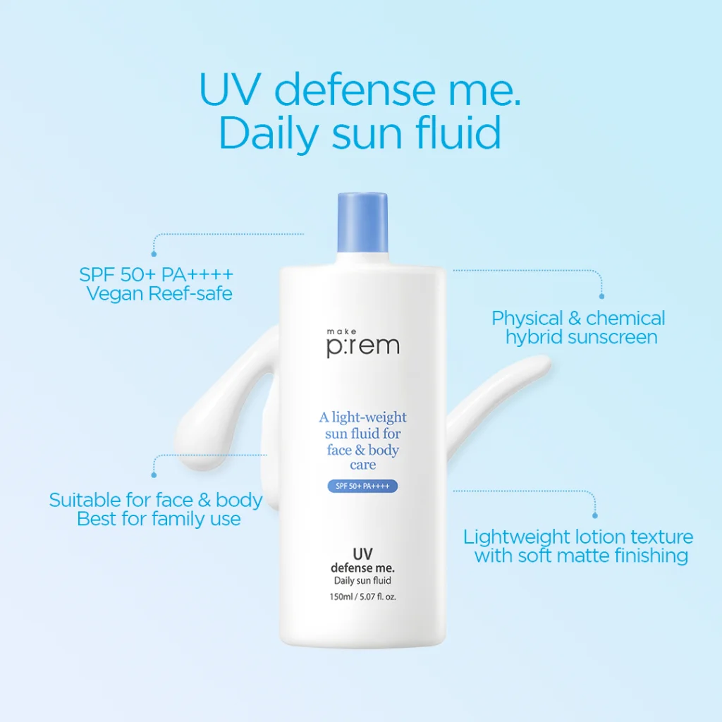 Make Prem - UV Defense Me. Daily Sun Fluid SPF 50+ PA++++ - 150ml 