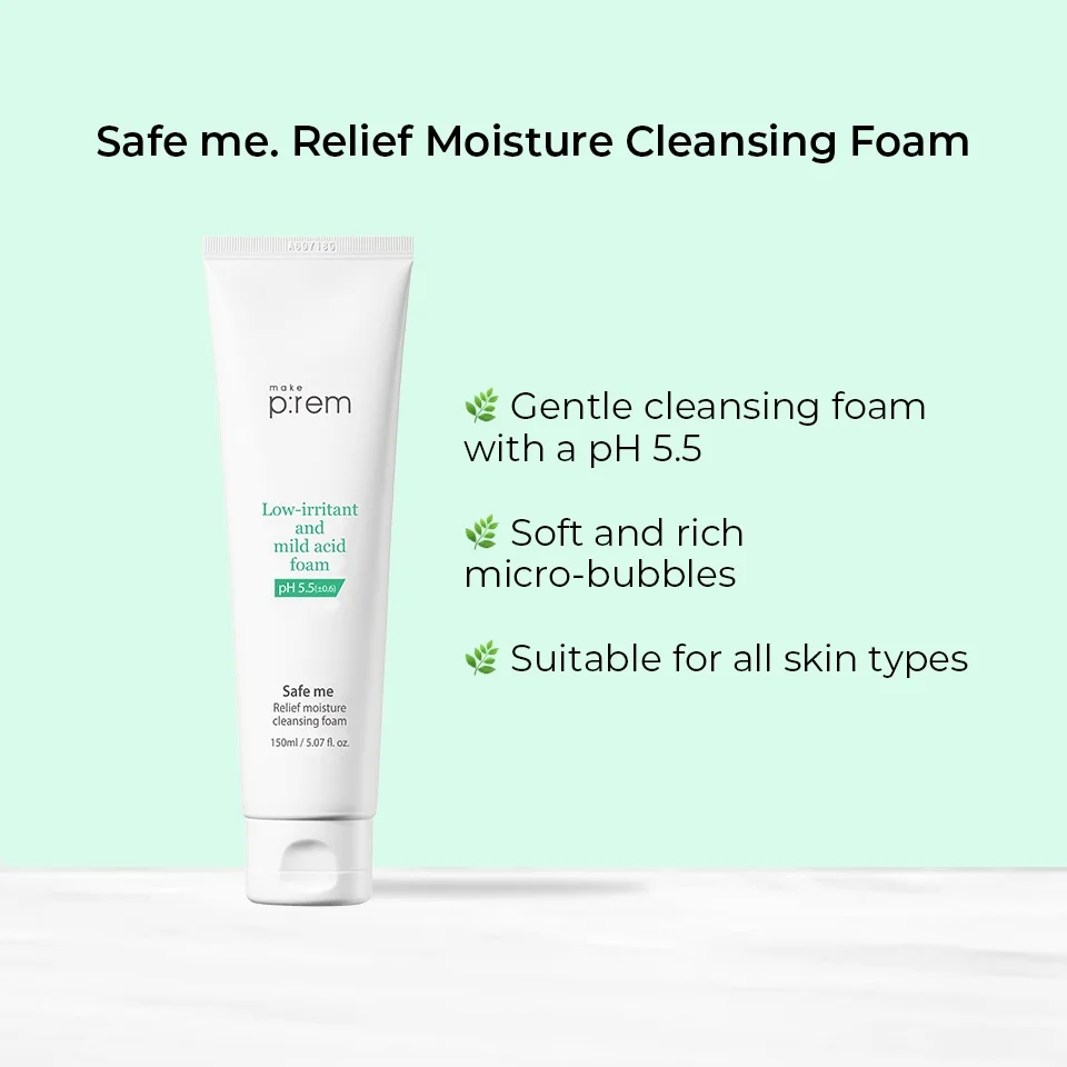 Make Prem - Safe me Relief Moisture Cleansing Foam 100ml