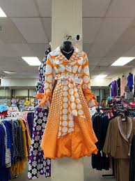 Vintage Polka Dot Orange Dress