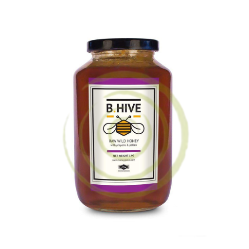 B.HIVE Raw Wild Honey Pure, natural honey with propolis & pollen 1KG