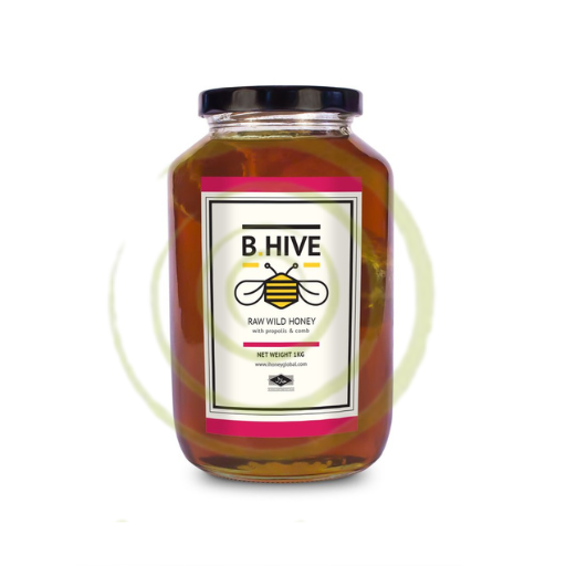 B.HIVE Raw Wild Honey with Propolis & Comb 1KG