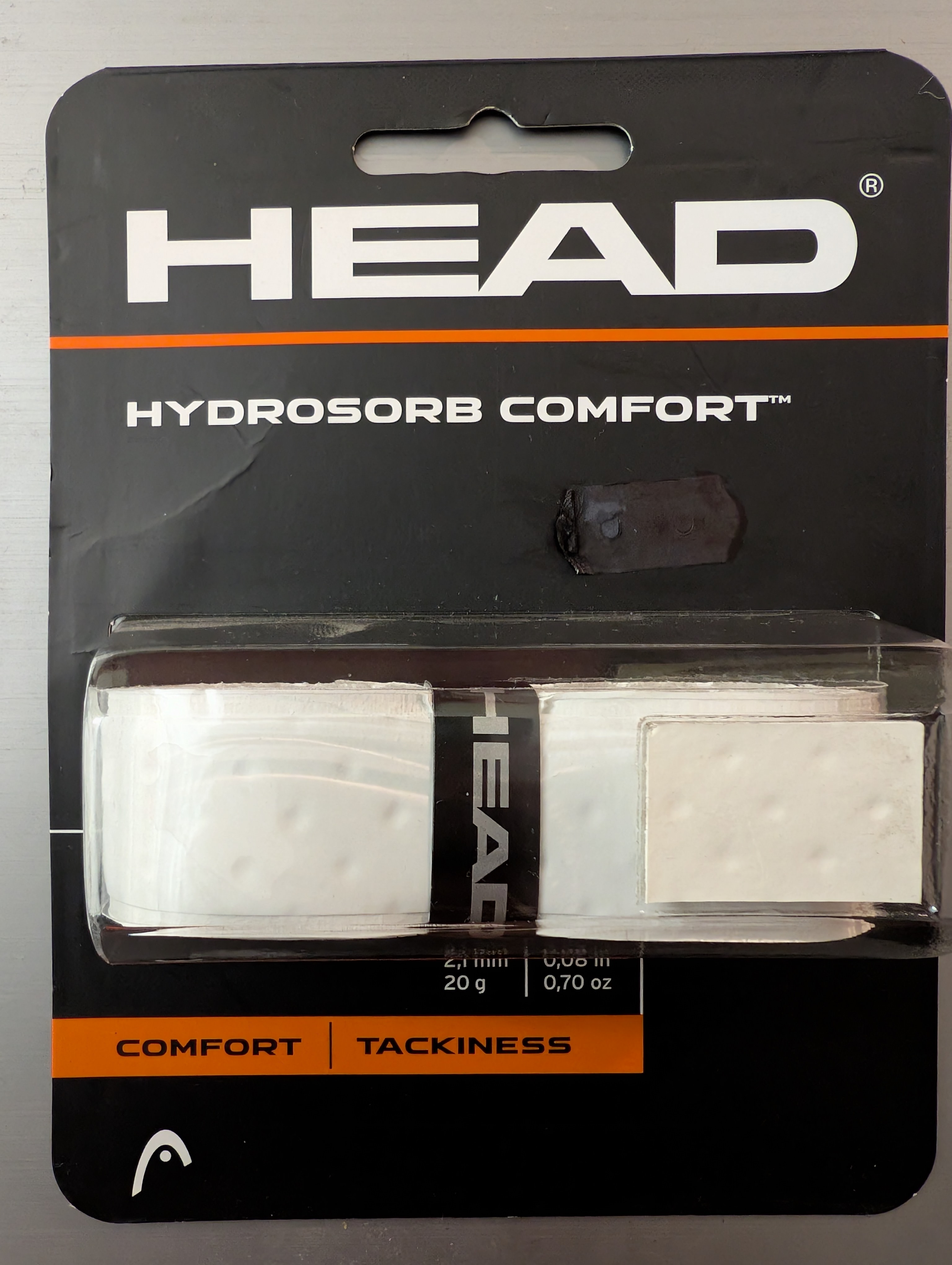 Grip de raquette Head Hydrosorb Comfort 2.1mm (pose comprise)