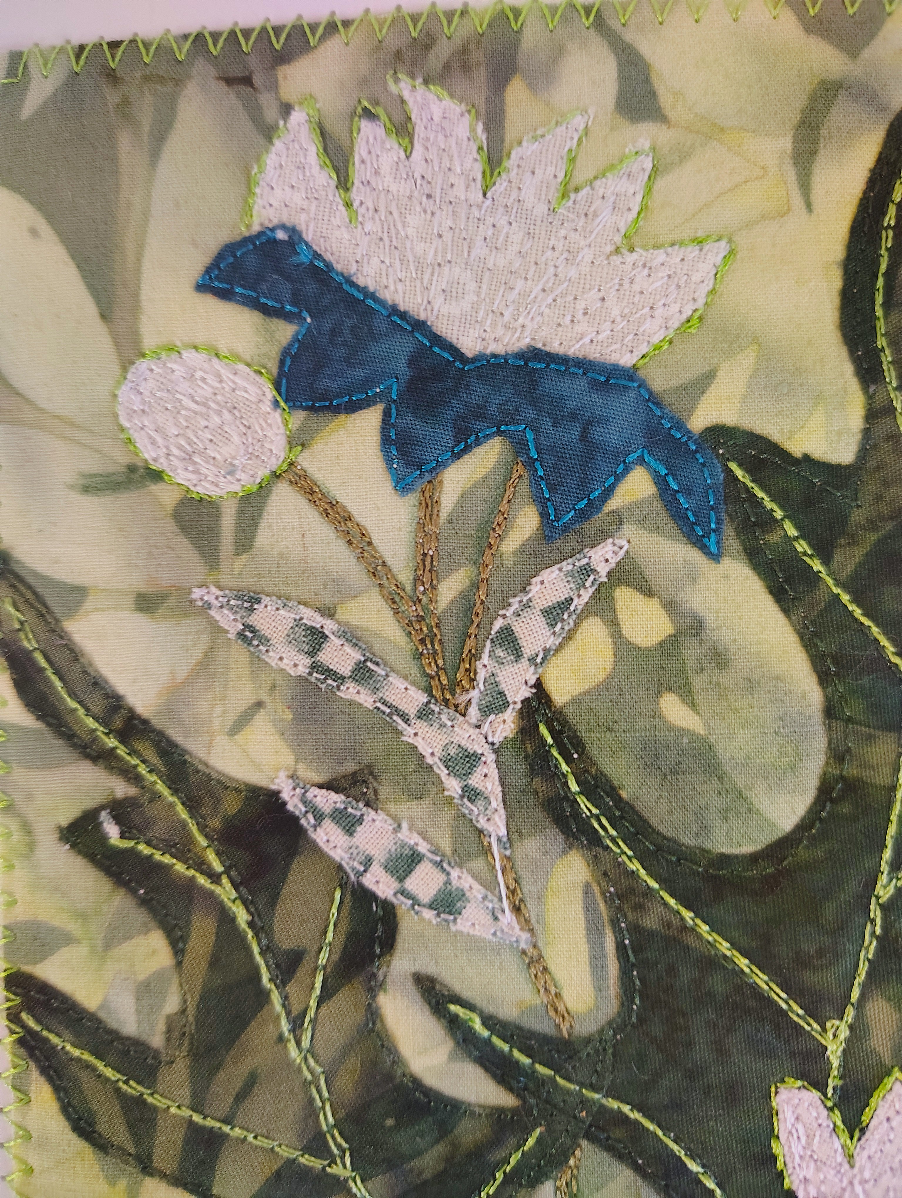 Handmade Quilted Floral Greeting Card