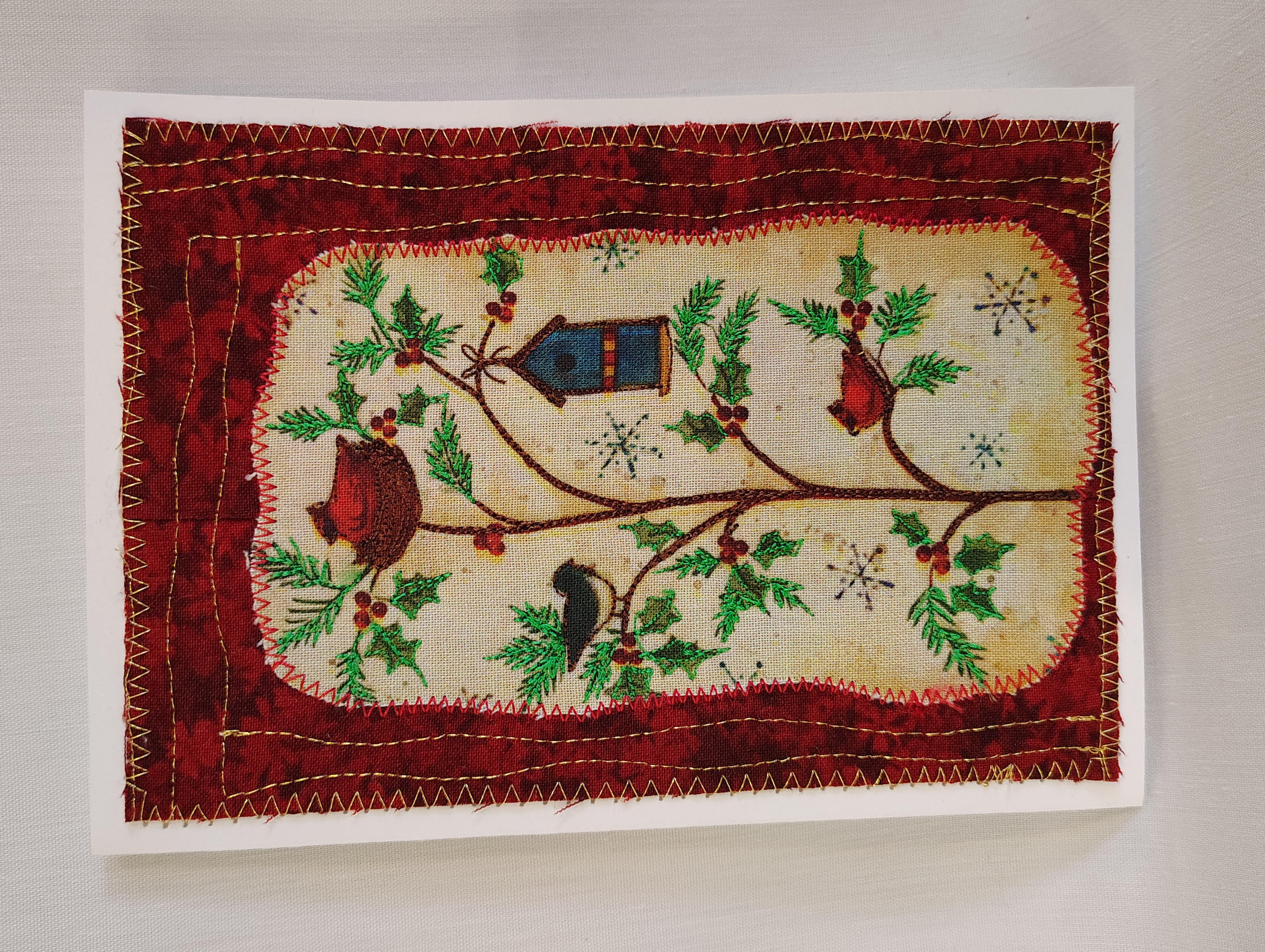 Handcrafted Festive Christmas card