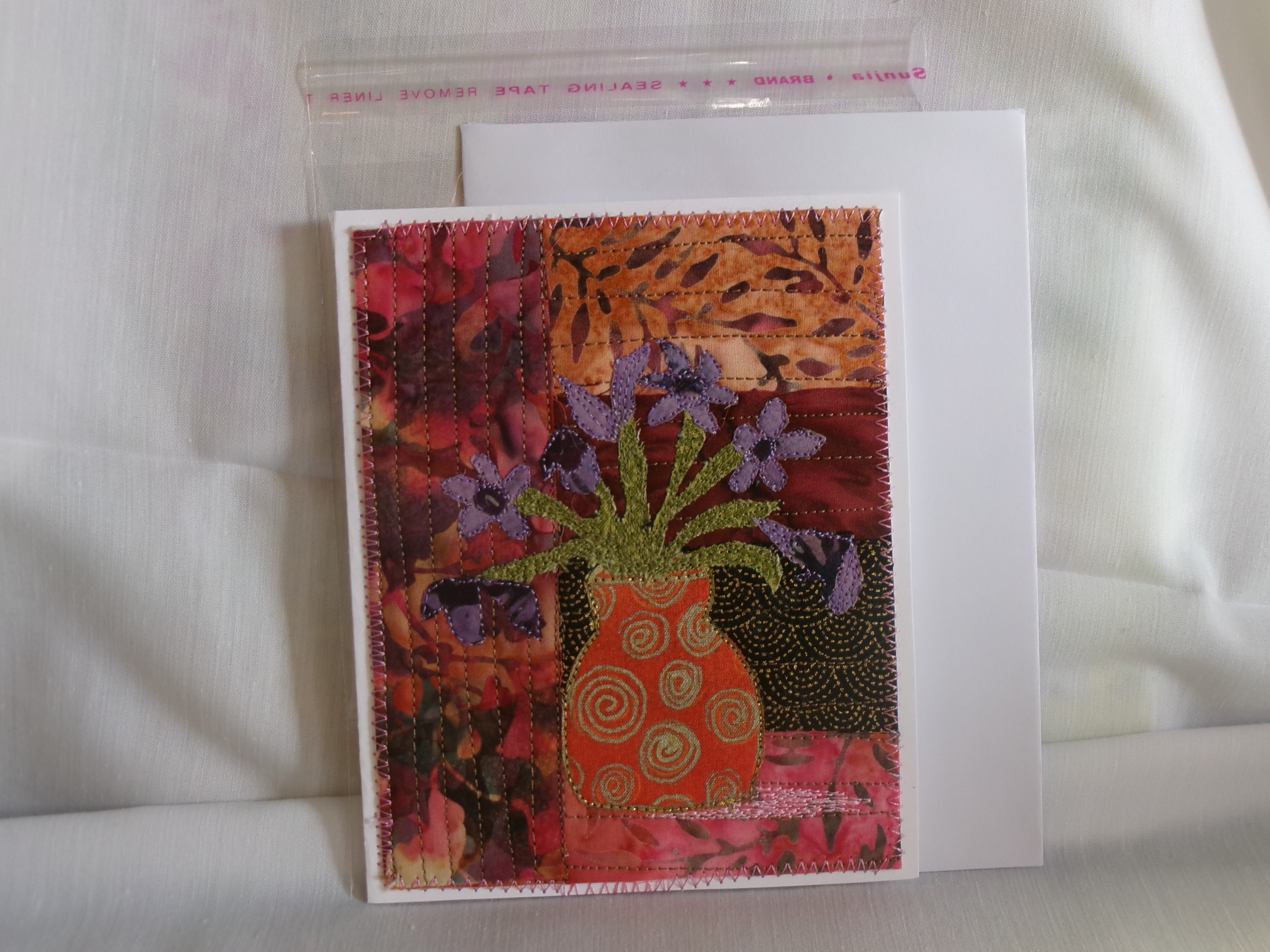 Handmade Fabric Greeting Card